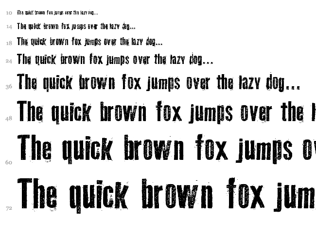Old Typography font waterfall